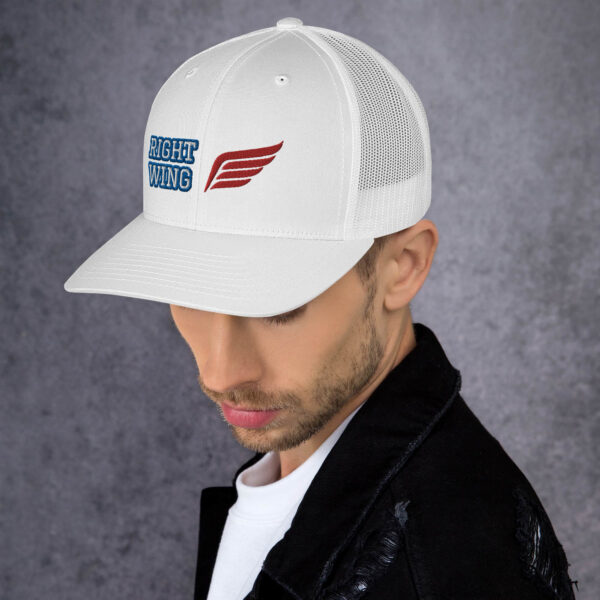 Right Wing White Trucker Hat - Image 3