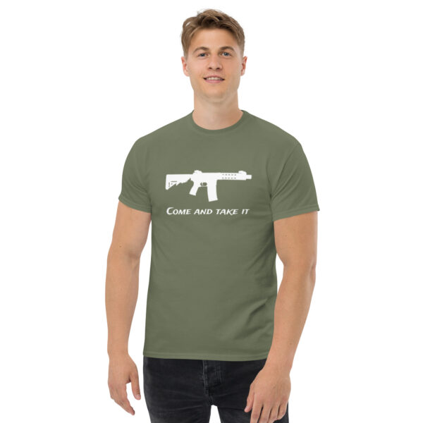 Come and take it AR Military Green T-Shirt - Image 2