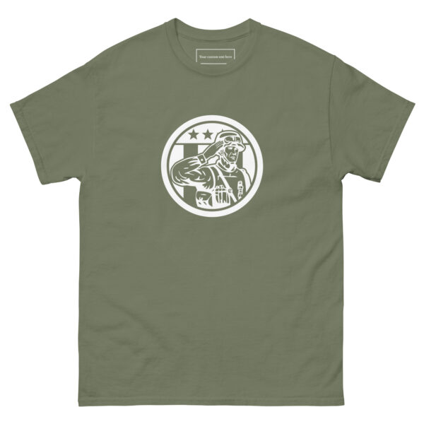 Saluting Soldier Military Green T-Shirt