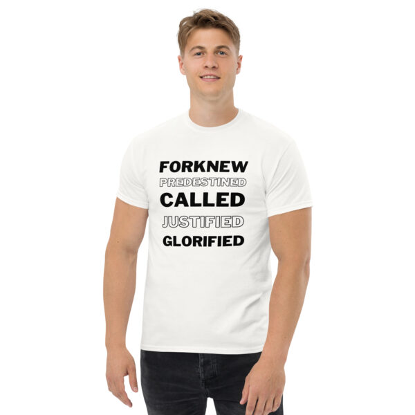 Forknew Predestined Called Justified Glorified T-Shirt - Image 2