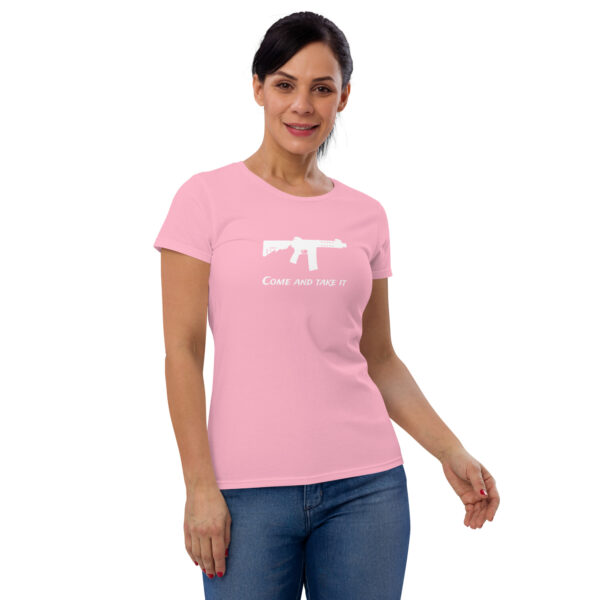 Come and take it AR Pink T-Shirt - Image 2