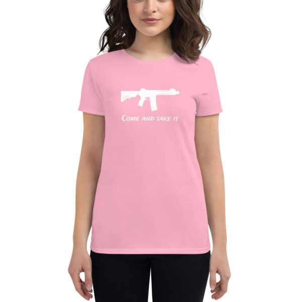 Come and take it AR Pink T-Shirt - Image 3