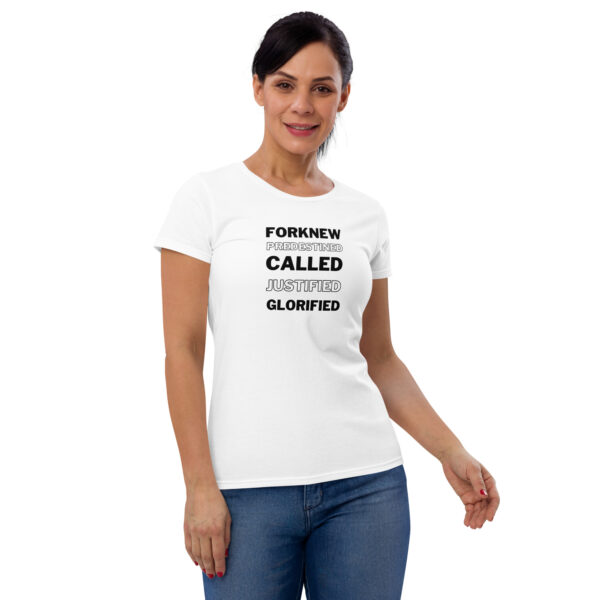 Forknew Predestined Called Justified Glorified T-Shirt - Image 2